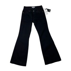 RE/DONE‎ High Rise 70's Retro Bell Bottom Jeans Black Denim Flared Leg 29 New